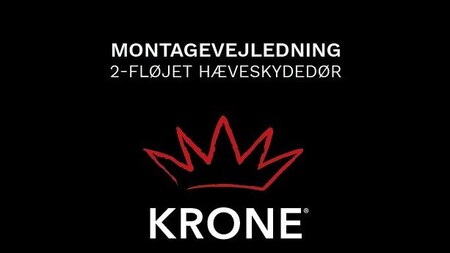 KRONE skydedør 2-fløjet montagevejledning